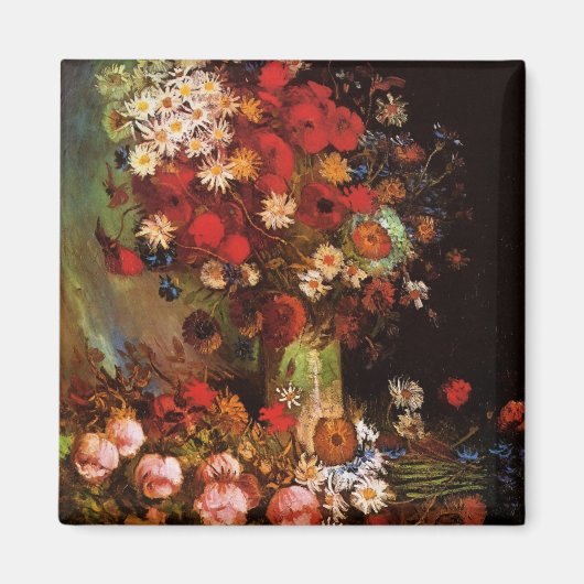 Aimant Nature morte Fleurs dans un vase de Vincent van Go (Devant)