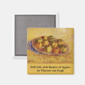 Aimant Nature morte, panier de pommes de Vincent van Gogh (Recto/Verso)