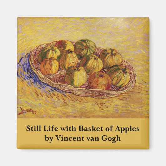 Aimant Nature morte, panier de pommes de Vincent van Gogh (Devant)