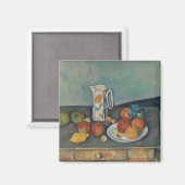 Aimant Nature morte, pichet de lait et fruits sur une tab (Recto/Verso)