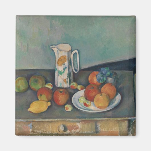 Aimant Nature morte, pichet de lait et fruits sur une tab (Devant)