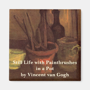 Aimant Nature morte Pinceaux dans un pot par Vincent van 