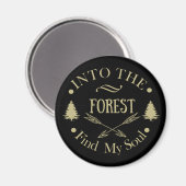 Aimant Nature sauvage extérieure Pins dans la forêt (Recto/Verso)