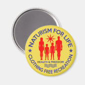 Aimant Naturiste - Le Naturisme Pour La Vie (Recto/Verso)