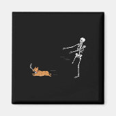 Aimant Naughty Corgi Chien Fun Skeleton Halloween (Devant)