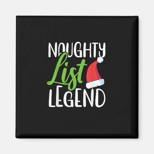 Aimant Naughty Nice Holiday List Funny Seasonal Humor  (Devant)
