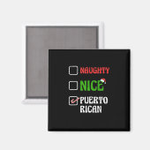Aimant Naughty Nice Puertorican Santa Holiday Sweet  (Recto/Verso)