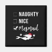 Aimant Naughty Nice Sirène Funny Sirène Noël (Devant)