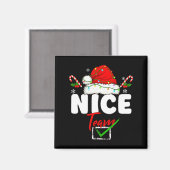 Aimant Naughty Or Nice Team Matching Christmas Pajama Men (Recto/Verso)