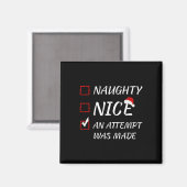 Aimant Naughty Ou Nice Drôle Une Tentative A Été Faite Ch (Recto/Verso)