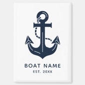 Aimant Nautical Anchor Boat Name (Recto)