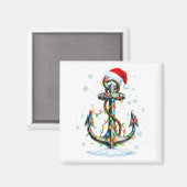 Aimant Nautical Anchor Christmas Lights Boating Sailor (Recto/Verso)
