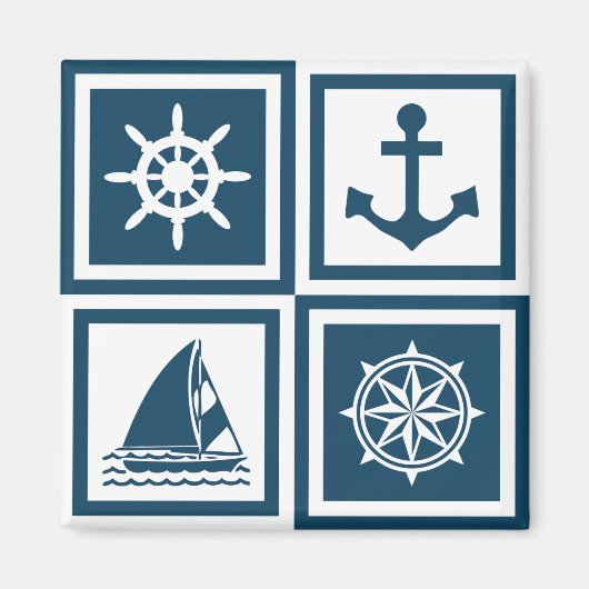 Aimant Nautical themed design (Devant)