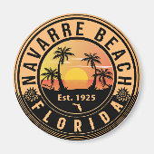 Aimant Navarre Beach Floride Retro Sunset Souvenirs (Devant)