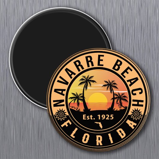 Aimant Navarre Beach Floride Retro Sunset Souvenirs