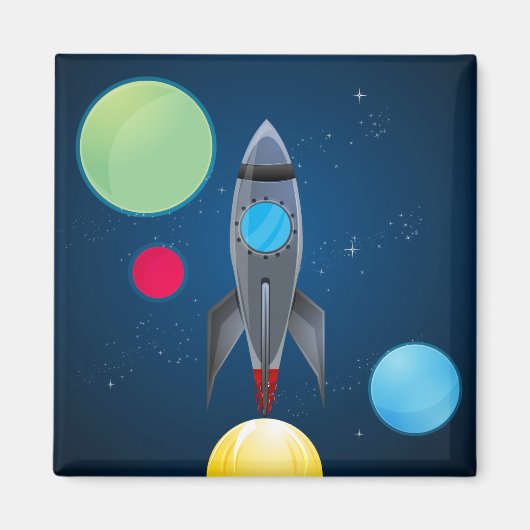 Aimant Navire à fusée spatiale (Devant)