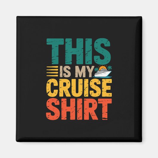 Aimant Navire de croisière C'est ma croisière (Devant)