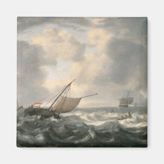 Aimant Navires sur une mer agitée (Devant)