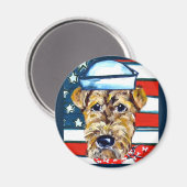 Aimant Navy Airedale (Recto/Verso)