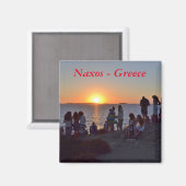 Aimant Naxos Grèce - coucher de soleil (Recto/Verso)