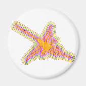 Aimant Nazca Lignes Colibri Avec Effet Papier Rincé (Devant)
