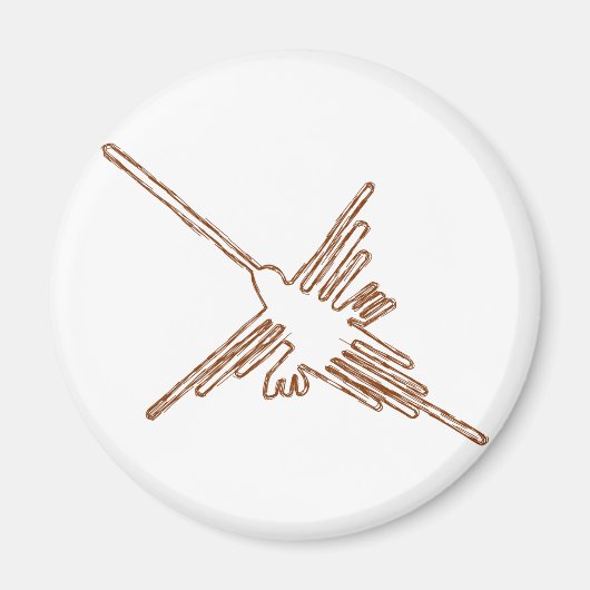 Aimant Nazca Lines Croquis de colibris (Devant)