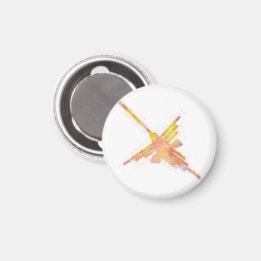 Aimant Nazca Lines Hummingbird Aquarelle Imprimer (Recto/Verso)