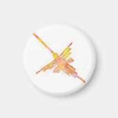 Aimant Nazca Lines Hummingbird Aquarelle Imprimer (Devant)