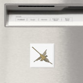 Aimant Nazca Lines Hummingbird Faux Broderie Imprimer (In Situ (Lave-vaisselle))