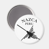 Aimant Nazca Pérou Colibri Avec Texte Courbé (Recto/Verso)