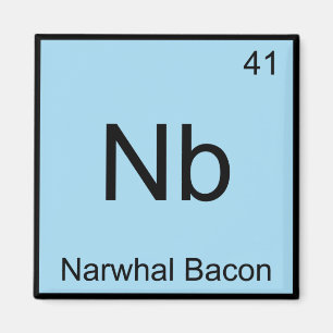 Aimant Nb - Symbole de l'élément de chimie de la balise