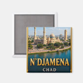 Aimant N'Djamena Chari et Horizons du désert (Recto/Verso)
