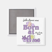 Aimant Né À La Maison Bébé Dormir Fille (Recto/Verso)