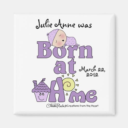 Aimant Né À La Maison Bébé Dormir Fille (Devant)