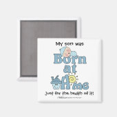Aimant Né À La Maison Bébé Dormir Garçon (Recto/Verso)