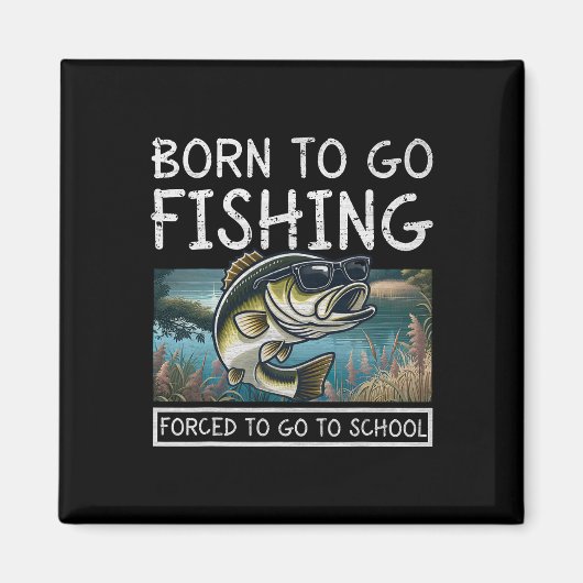 Aimant Né À Poisson Obligé D'Aller À L'École Pêche Drôle (Devant)