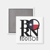 Aimant NÉ Addison Texas (Recto/Verso)