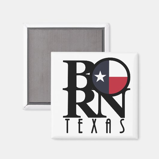 Aimant NÉ au Texas (Recto/Verso)