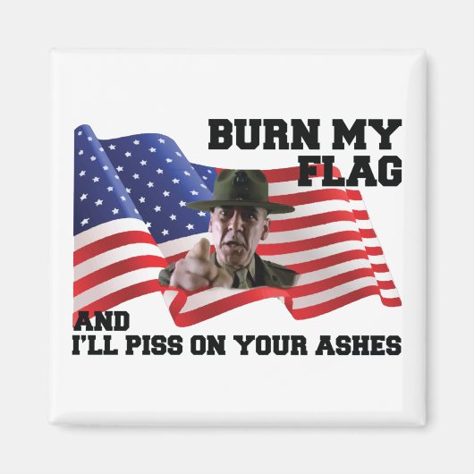 Aimant Ne brûle pas mon drapeau (Devant)