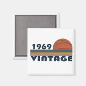 Aimant Né en 1969 anniversaire vintage (Recto/Verso)