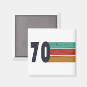 Aimant Né en 1970 cadeau d'anniversaire vintage (Recto/Verso)