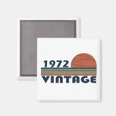 Aimant Né en 1972 cadeau d'anniversaire vintage (Recto/Verso)