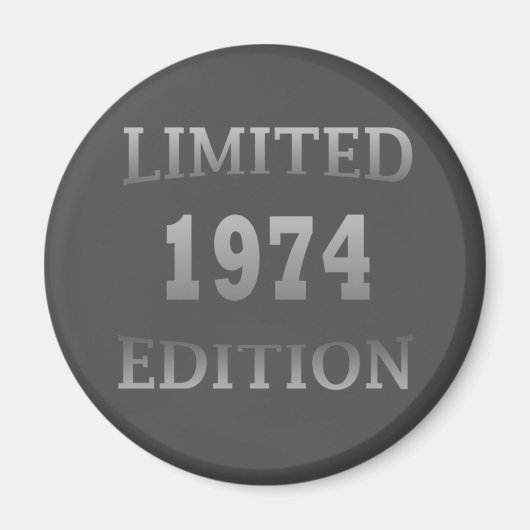 Aimant Né en 1974 fête d'anniversaire (Devant)