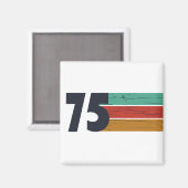 Aimant Né en 1975 vintage 50ème anniversaire fête (Recto/Verso)