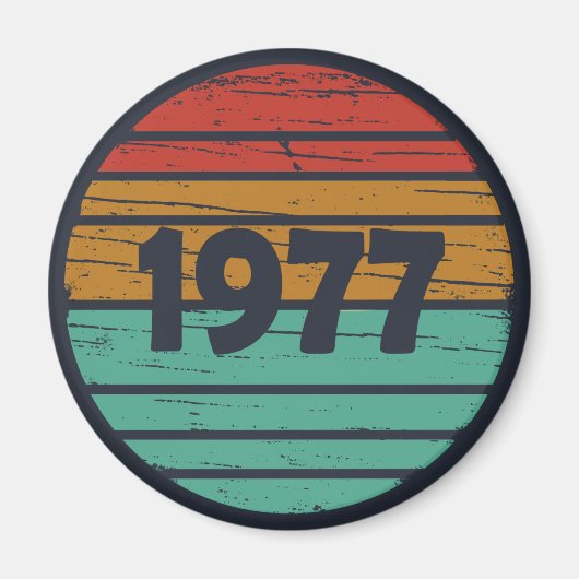 Aimant Né en 1977 cadeau d'anniversaire vintage (Devant)