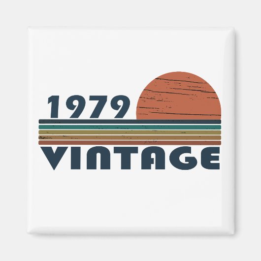 Aimant Né en 1979 anniversaire vintage (Devant)