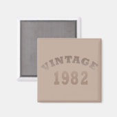 Aimant Né en 1982 anniversaire vintage (Recto/Verso)