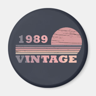 Aimant né en 1989 anniversaire vintage