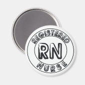 AIMANT NE INFIRMIÈRE LOGO INFIRMIÈRE ENREGISTRÉE (Recto/Verso)