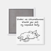 Aimant Ne jamais familiariser le ventre de chat - Drôle A (Recto/Verso)